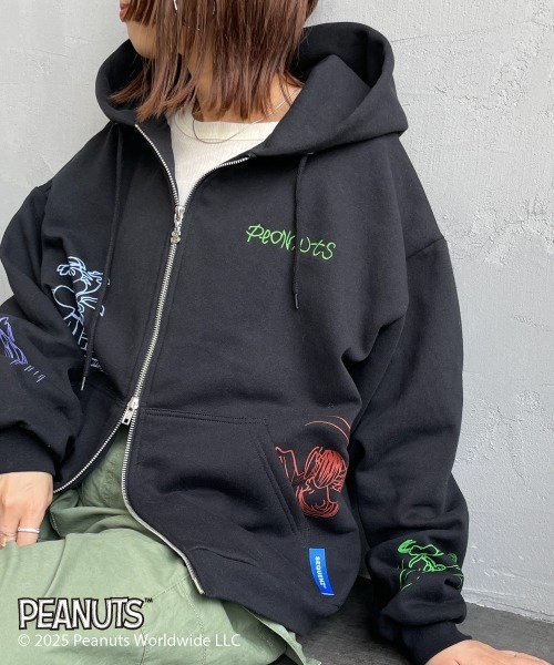 「SEQUENZ」 ジップアップパーカー X-LARGE サックスブルー レディース_画像4