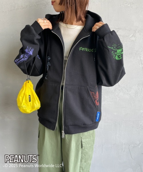 「SEQUENZ」 ジップアップパーカー X-LARGE サックスブルー レディース_画像5