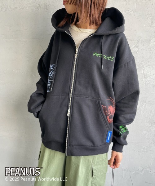 「SEQUENZ」 ジップアップパーカー X-LARGE サックスブルー レディース_画像6