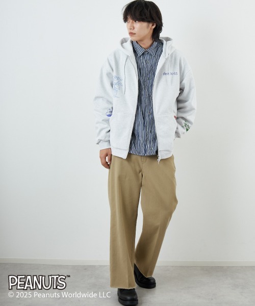 「SEQUENZ」 ジップアップパーカー X-LARGE サックスブルー レディース_画像8