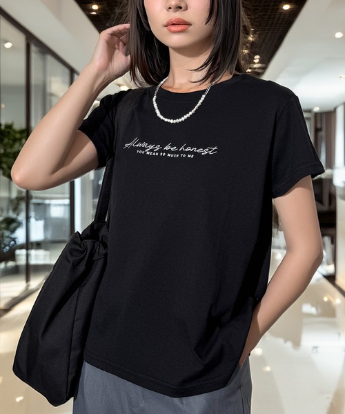 Candlestick tシャツ 半袖 プチプラ 刺繍ワンポイント アソート