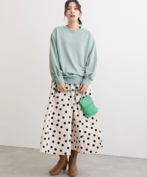 「POU DOU DOU」 スウェットカットソー 3 イエロー×グリーン レディース_画像6