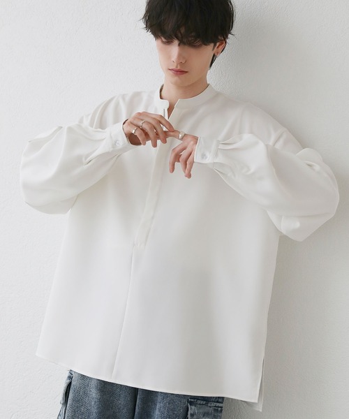 「LILL」 長袖シャツ L ライトグレー メンズ_画像5
