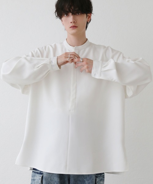 「LILL」 長袖シャツ L ライトグレー メンズ_画像9