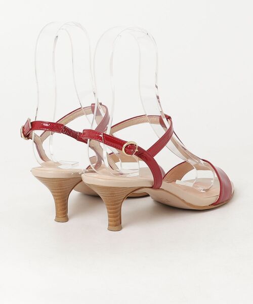 「PICHE ABAHOUSE」 ヒールサンダル 37 レッド レディース_画像2