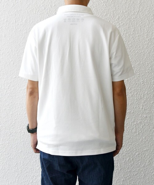 「SHIPS any」 半袖ポロシャツ SMALL ダークブルー メンズ_画像9