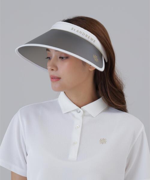 ゴルフ 半額！St ANDREWS バイザー ゴルフ帽子 白 レディース ハット
