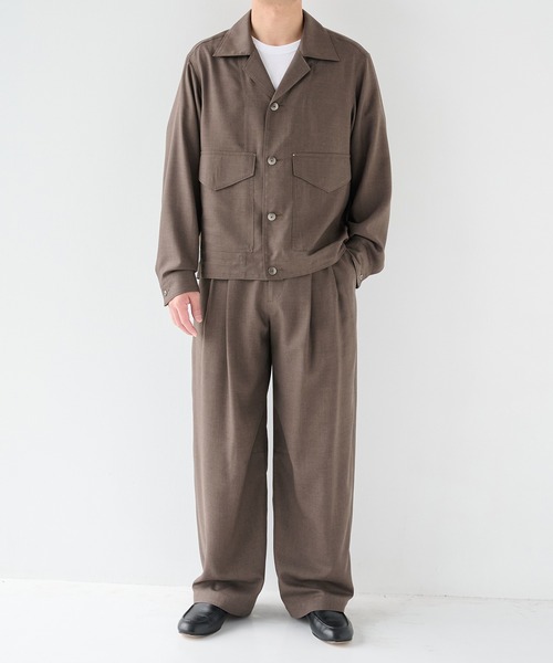 ブルゾン アウター 「STUDIOUS」Woolycupra WorkJacket メンズの画像