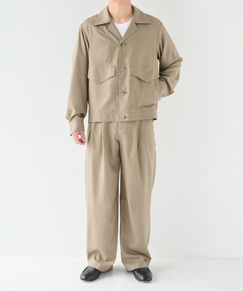 ブルゾン アウター 「STUDIOUS」Woolycupra WorkJacket メンズの画像