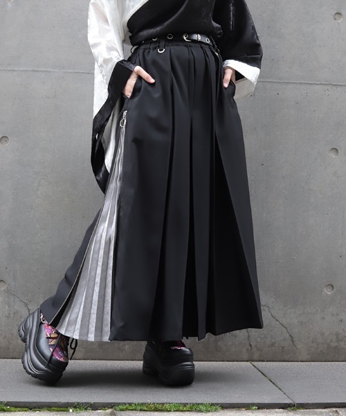 REZEN（リゼン） ワイドパンツ パンツ プリーツ切替袴パンツ メンズ