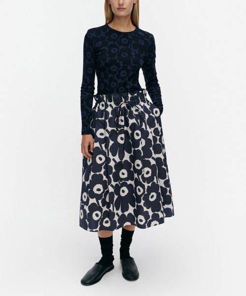 marimekko マリメッコ ウニッコ フラワー フレアスカート コットン marimekko（マリメッコ） スカート 「ASIA EXCLUSIVE」Ae Kirjoitus