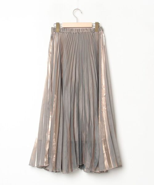 「UNITED ARROWS」 プリーツスカート 36 シルバー レディース_画像2