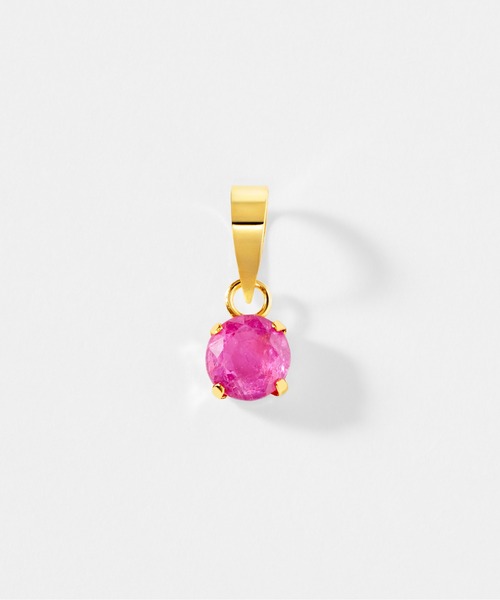 Jewel closet by L&Co. ネックレス K18 ルビー ラウンド ペンダント