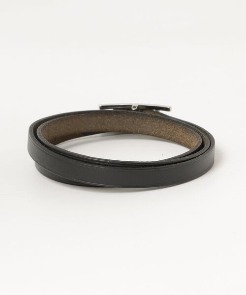 HERMES アピ レザー ブレスレット　ブラック HERMES（エルメス） アピ レザー ブレスレット - ブラック レディース