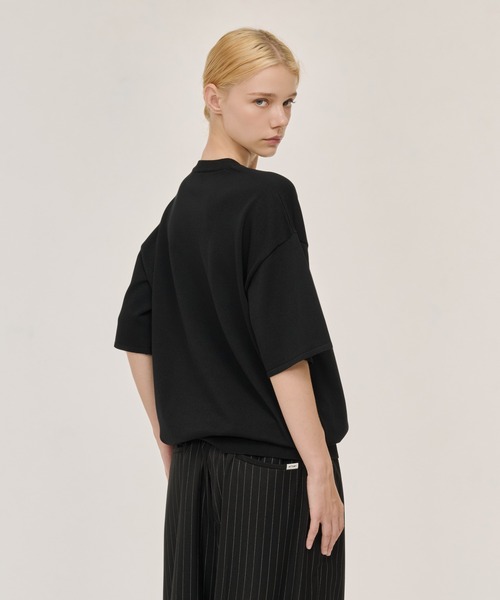 WETTEMPT セーター ニット HIGH GAUGE HENRY NECK S/S KNIT