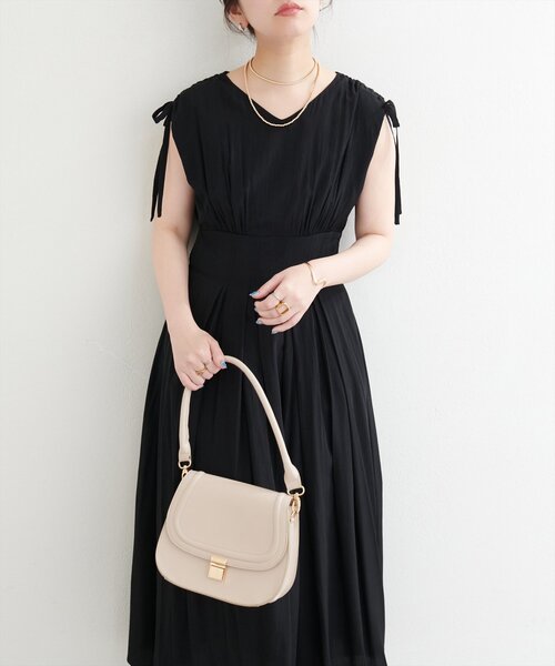 「natural couture」 ノースリーブワンピース FREE ブラック レディース_画像2