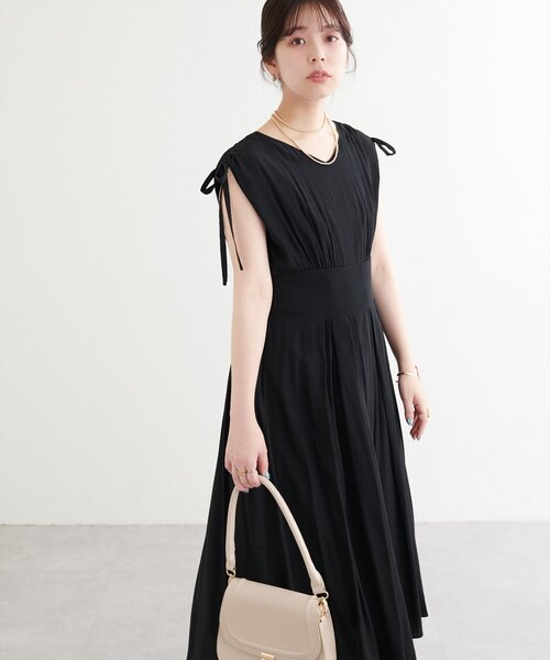 「natural couture」 ノースリーブワンピース FREE ブラック レディース_画像3