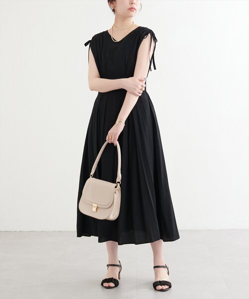 「natural couture」 ノースリーブワンピース FREE ブラック レディース_画像4