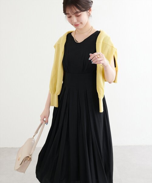 「natural couture」 ノースリーブワンピース FREE ブラック レディース_画像5