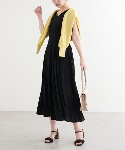 「natural couture」 ノースリーブワンピース FREE ブラック レディース_画像6