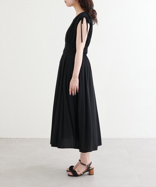 「natural couture」 ノースリーブワンピース FREE ブラック レディース_画像9