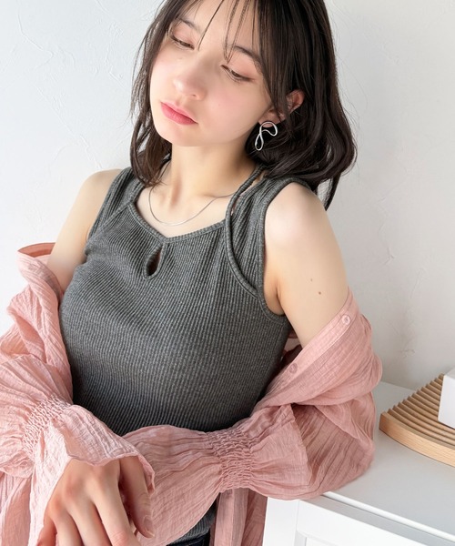 「classicalelf」 ノースリーブトップス LARGE ベージュ レディース_画像3