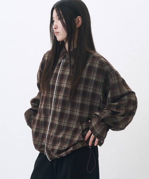 FEKETE（フェケテ） ブルゾン アウター hooded check shirt blouson