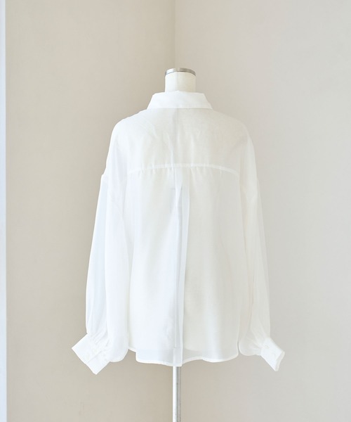 Rose Muse（ロゼミューズ） ブラウス シャツ Volume sleeve sheer