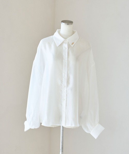 Rosé Muse Volume sleeve sheer shirt Rose Muse（ロゼミューズ） ブラウス シャツ Volume sleeve sheer