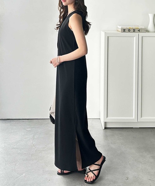 「GeeRA」 ノースリーブワンピース X-LARGE ブラック レディース_画像6
