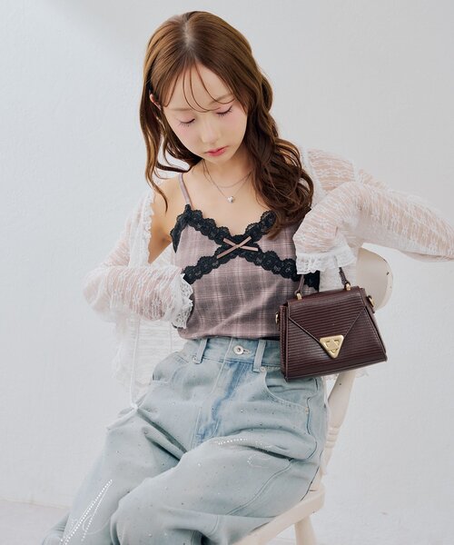「continuer de NICE CLAUP」 カーディガン FREE サックスブルー レディース_画像4