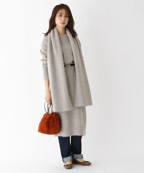 ワンピース ストール付ネップニットワンピース Zozotown 通販 Paypayモール