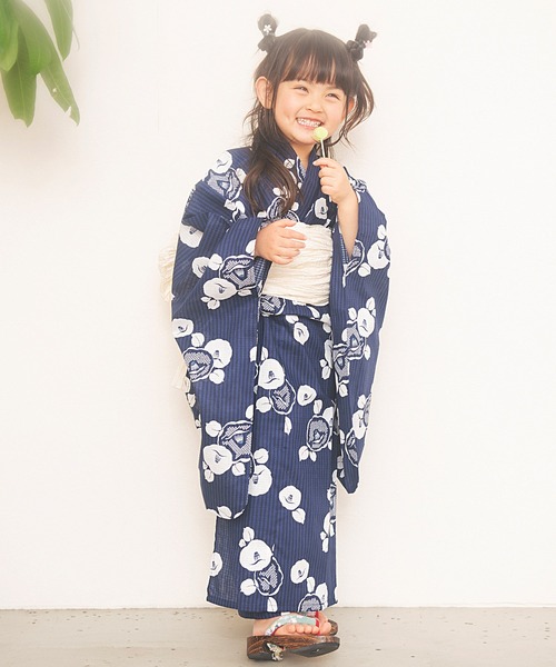 dita キッズ　浴衣 楽天市場】浴衣 子供 2点セット キッズ浴衣/全4色【送料0円