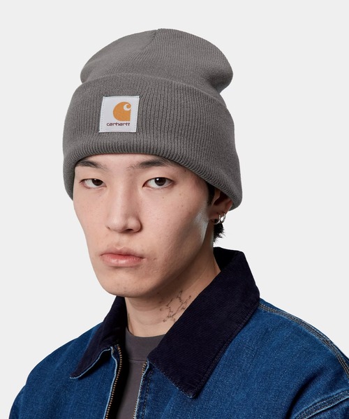 Carhartt WIP guruguruビーニー ニット帽 ブラック グレー Carhartt WIP（カーハートワークインプログレス） ニット帽 ニット