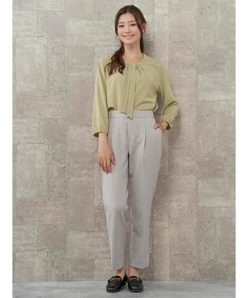 極美品 Manuelle Guibal リネン100% ブラウス 1 ベージュ Perfect Suit FActory ブラウス シャツ フラワーパール釦