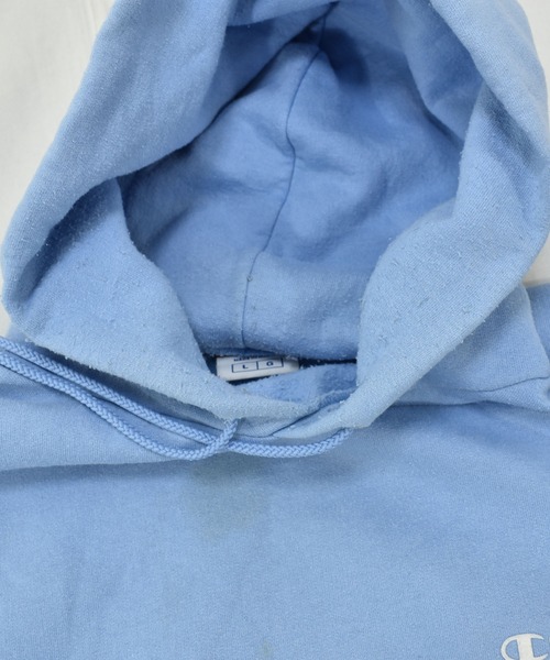 Champion チャンピオン ジップ パーカー 水色 M アメリカ製 ヴィンテージ ビンテージ 希少 正規品 古着 カジュアル スポーツ ウェア 幻の目無し 80s-90s チャンピオン リバースウィーブ スウェット