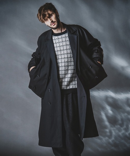 NO ID.（ノーアイディー） セーター ニット 「NO ID.」Tweed Knit Crew