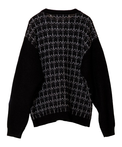 NO ID.（ノーアイディー） セーター ニット 「NO ID.」Tweed Knit Crew