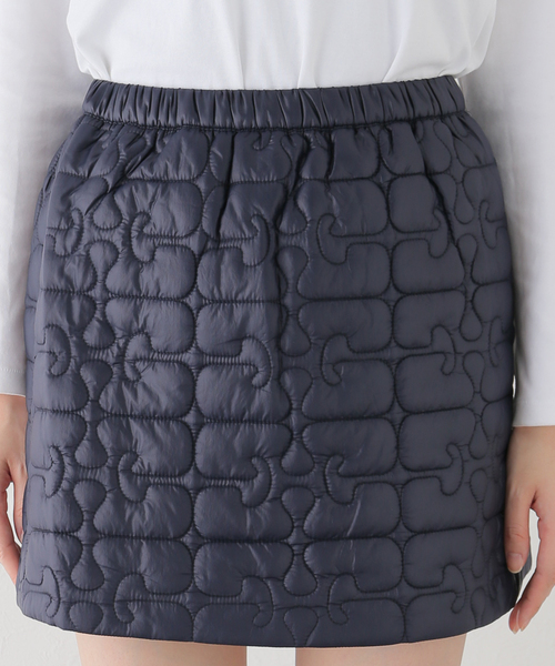 (SALE)(ガニー)ライラックミニスカート GANNI スカート 「GANNI / ガニー」 Shiny Quilt Mini Skirt