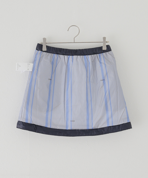(SALE)(ガニー)ライラックミニスカート GANNI スカート 「GANNI / ガニー」 Shiny Quilt Mini Skirt
