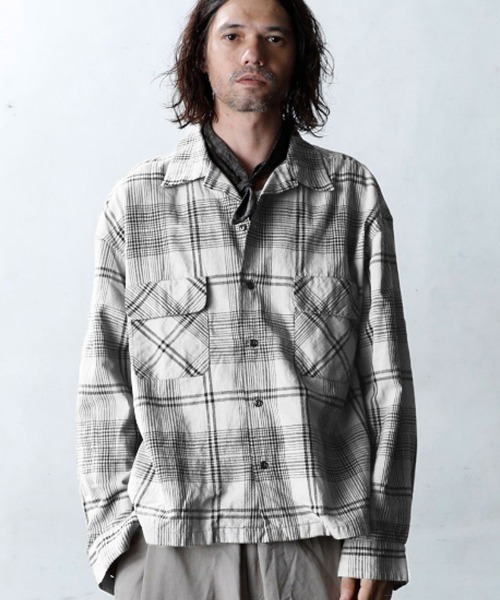 EGO TRIPPING シャツ ms5503- DOBBY CHECKSHIRTS チェックシャツ 
