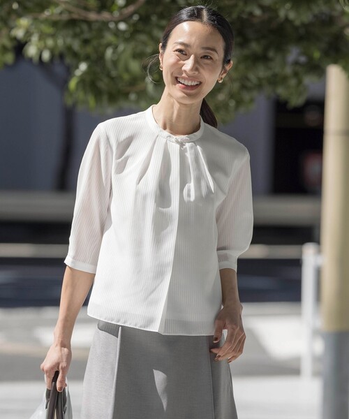 tシャツ カラミストライプ カットソー レディース
