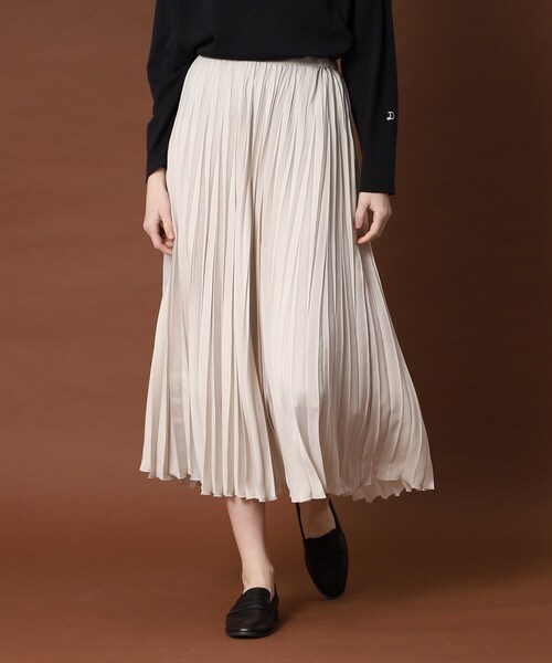 DRESSTERIOR」 プリーツスカート 36 ダークネイビー レディース  