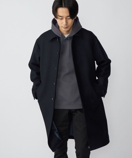 SHIPS」 ステンカラーコート LARGE ネイビー メンズ : 81935742 