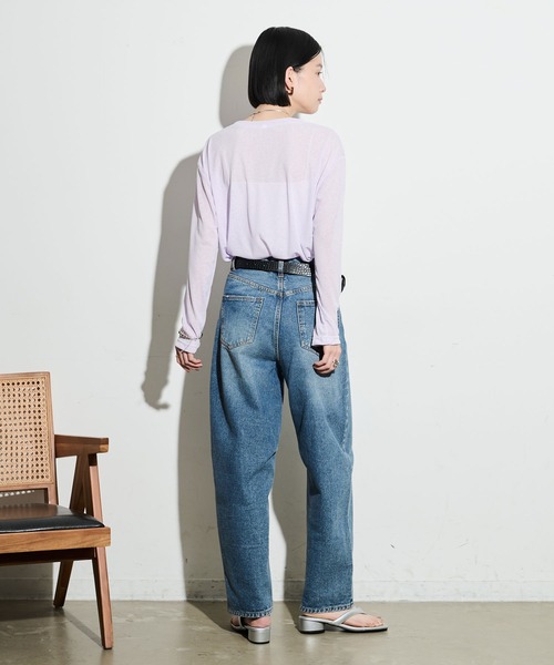 Shelly island tシャツ シアーロングスリーブトップス