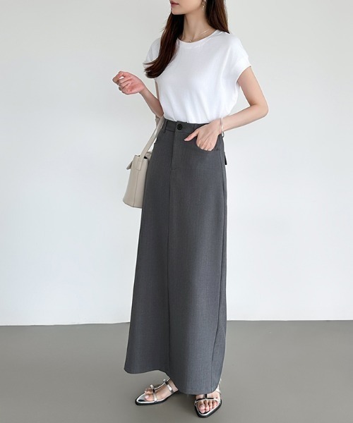 COCOMOMO スカート 「選べる長さ×5色展開」 バックスリット入り