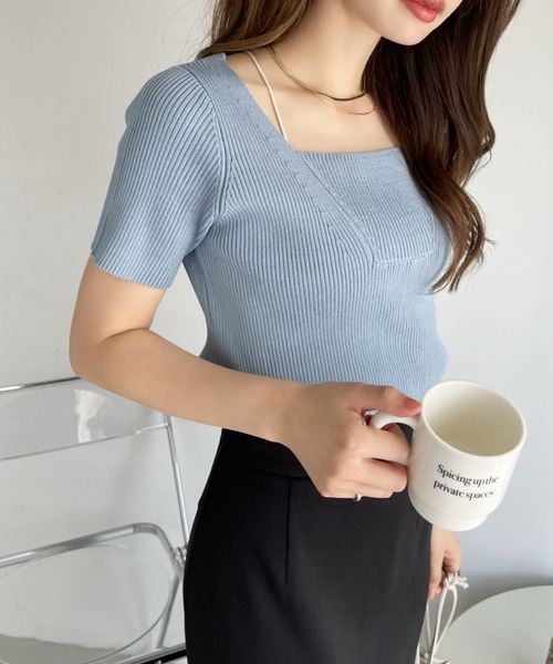 【新品未使用】YAECA STOCK ⭐︎半袖ニット　S YAECA STOCK 半袖 オーガニックTシャツ BEIGE 〔メンズ〕 YAECA