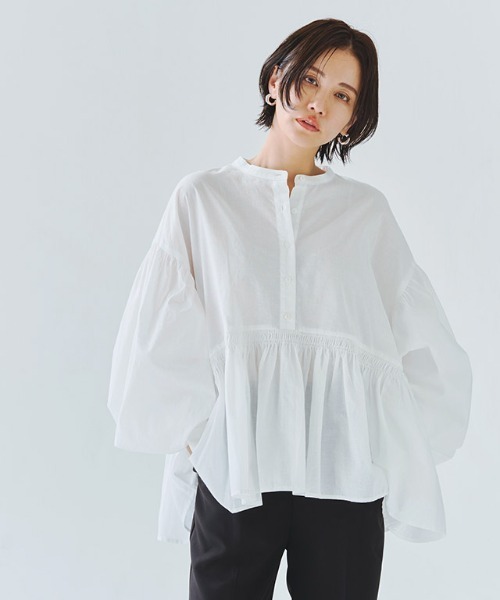 極美品 ビアズリー ストライプギャザーシャツ ブラウス ボリューム袖 完売品 極美品 ビアズリー ストライプギャザーシャツ ブラウス ボリューム袖