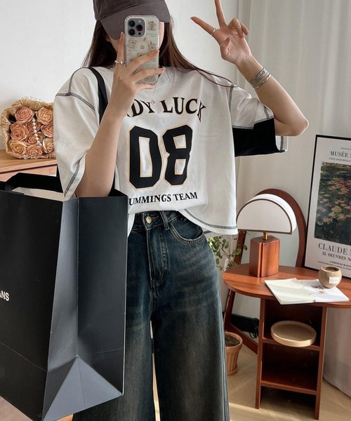 LYEON tシャツ ナンバリングTシャツ レディース : ZOZOTOWN