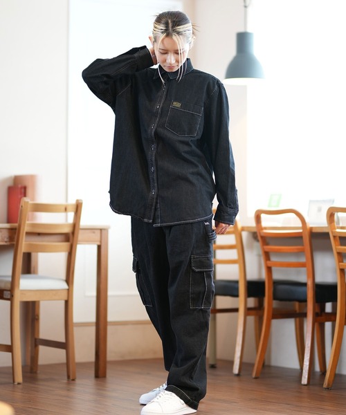 RVCA ブラウス シャツ RVCA/ルーカ デニム 長袖シャツ BE044-106